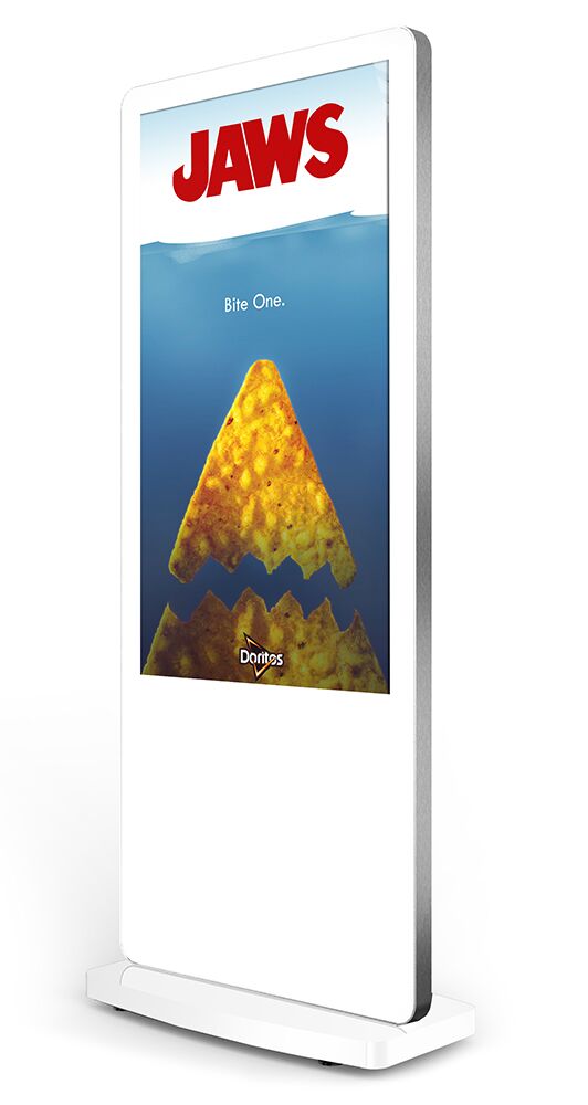 Freestanding White Digital Poster